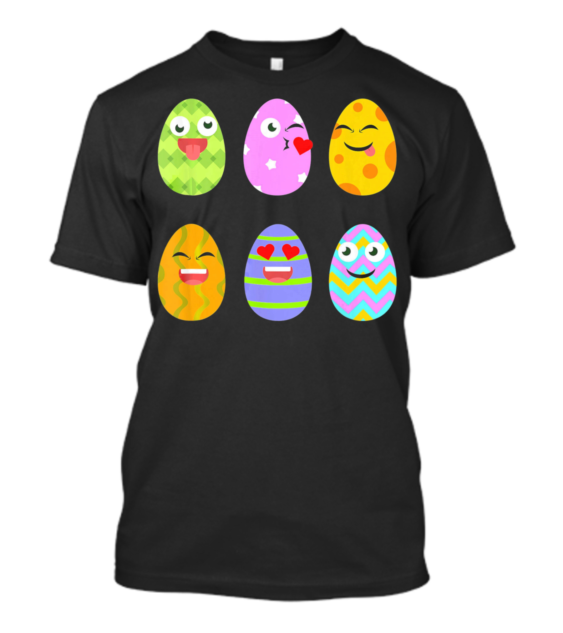 FUNNY EASTER EGG Emoticons Colorful Expressions Collection T-Shirt