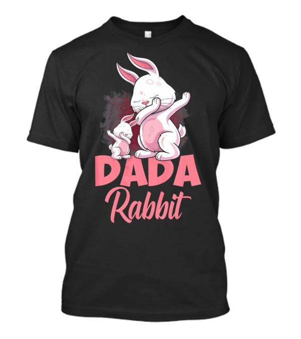 Dada Rabbit Matching Family Bunny Cute Pink Bunny Duo T-Shirt