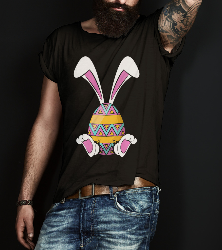 Funny Bunny Easter Egg Cute Happy Rabb T-Shirt