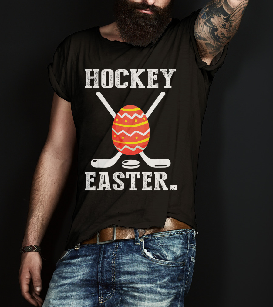 Hockey Easter Egg Crossed Sticks T-Shirt