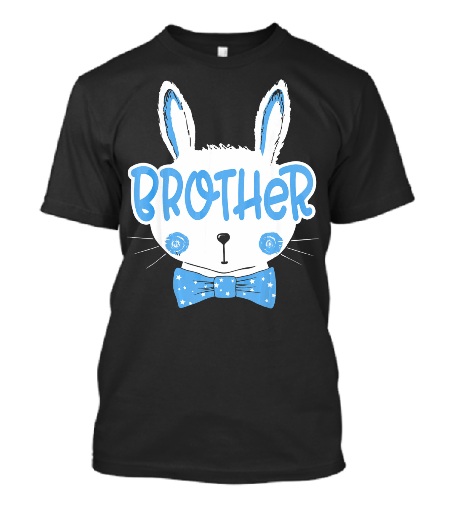 Brother Blue Easter Bunny Star Bowtie T-Shirt