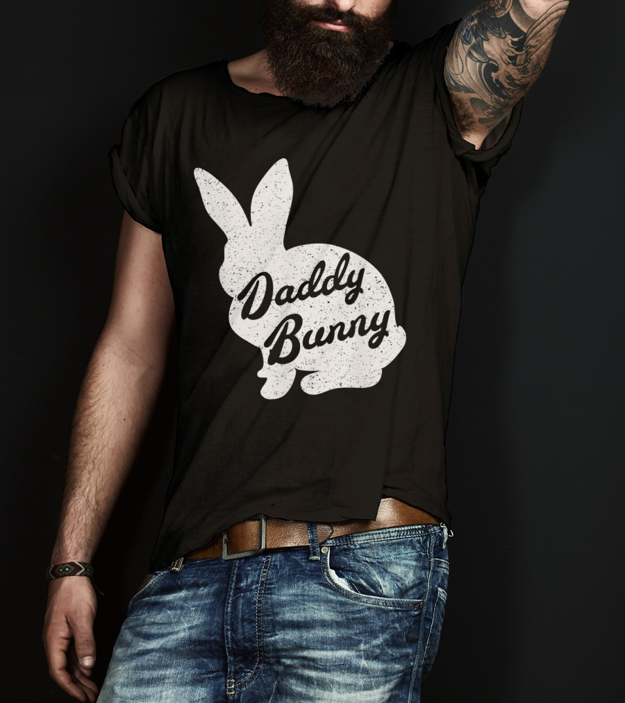 Daddy Bunny Mens Funny And Cute Easter T-Shirt