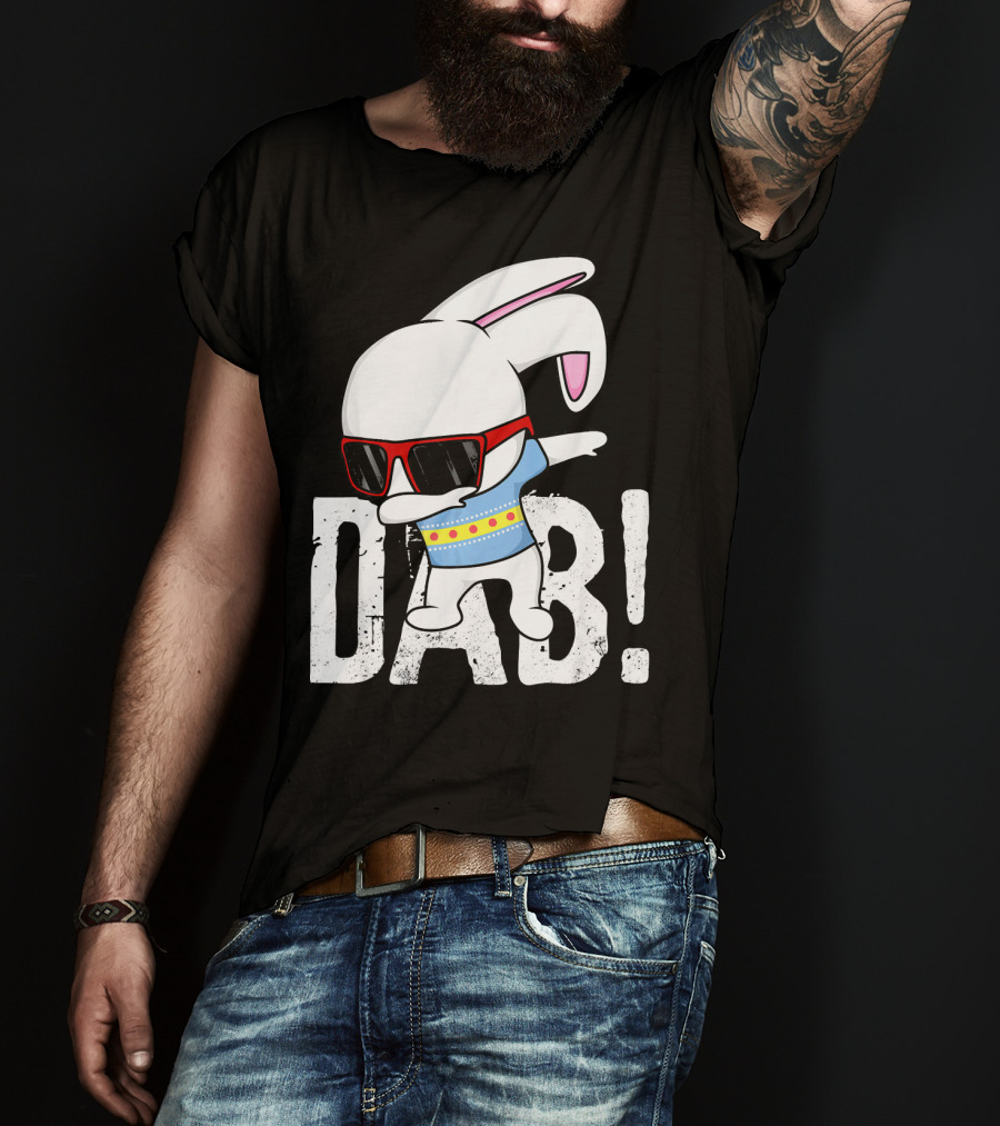 Dabbing Bunny Hip Hop Easter Dab With Sunglasses T-Shirt