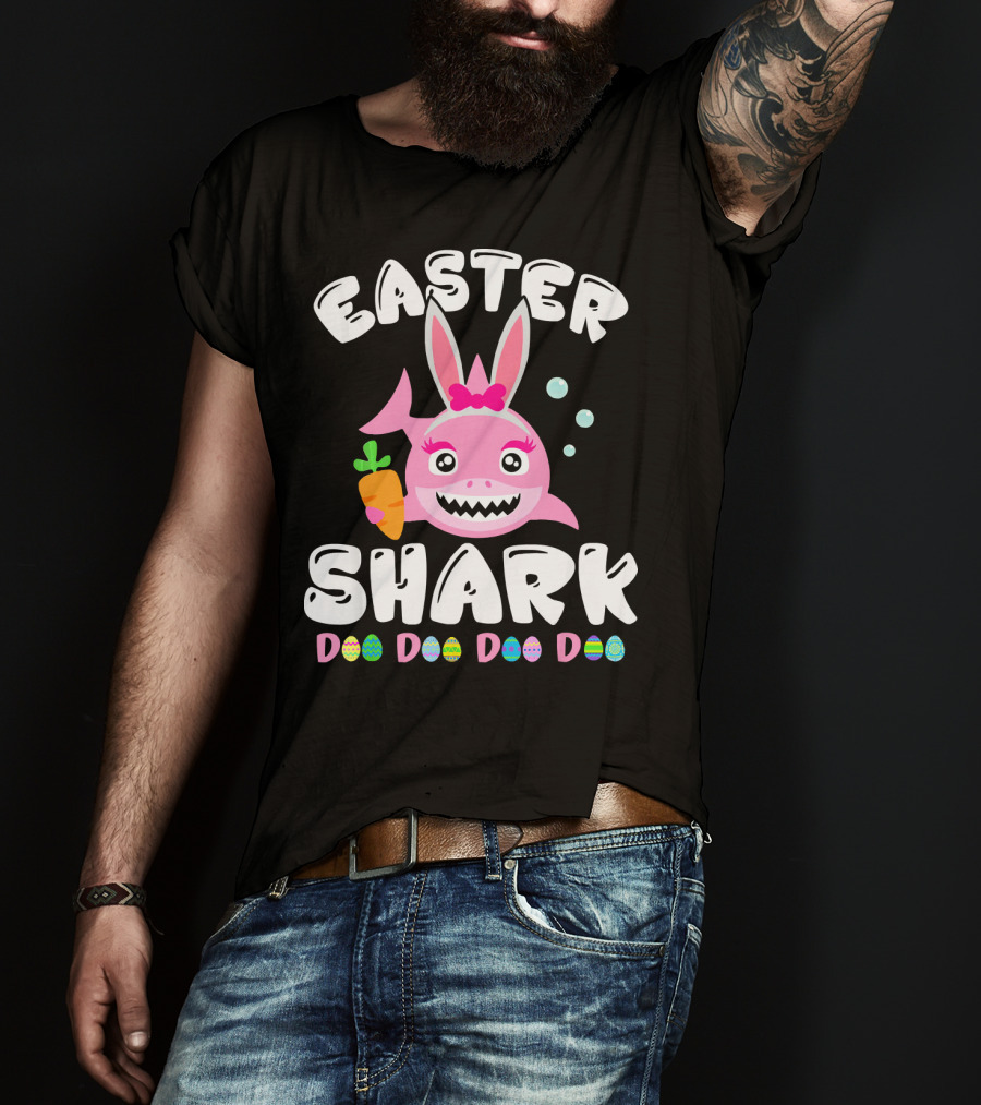 Easter Shark Bunny Doo Doo Doo Doo T-Shirt