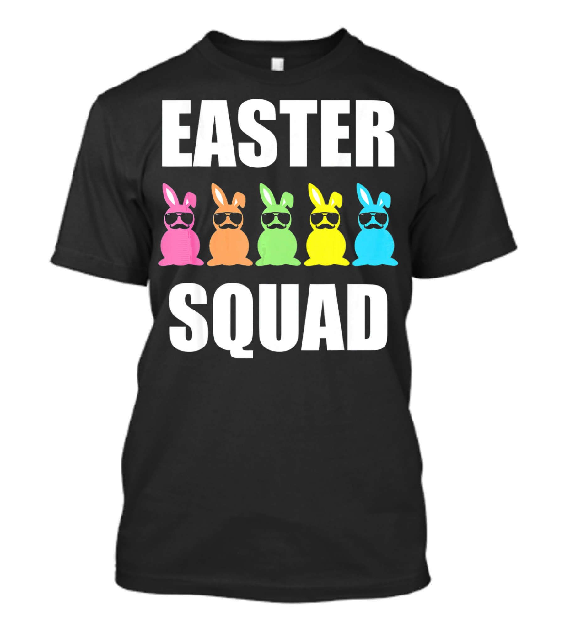 Easter Squad Family Funny Mustache Bunny Egg Hunting T-Shirt