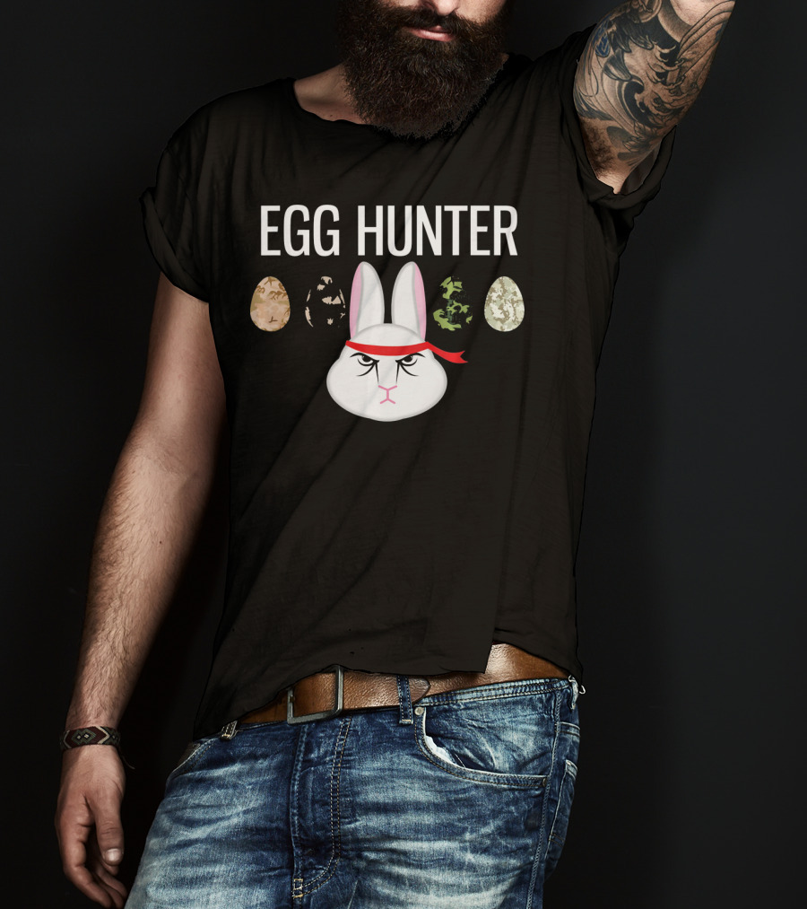 Egg Hunter Ninja Bunny Easter T-Shirt