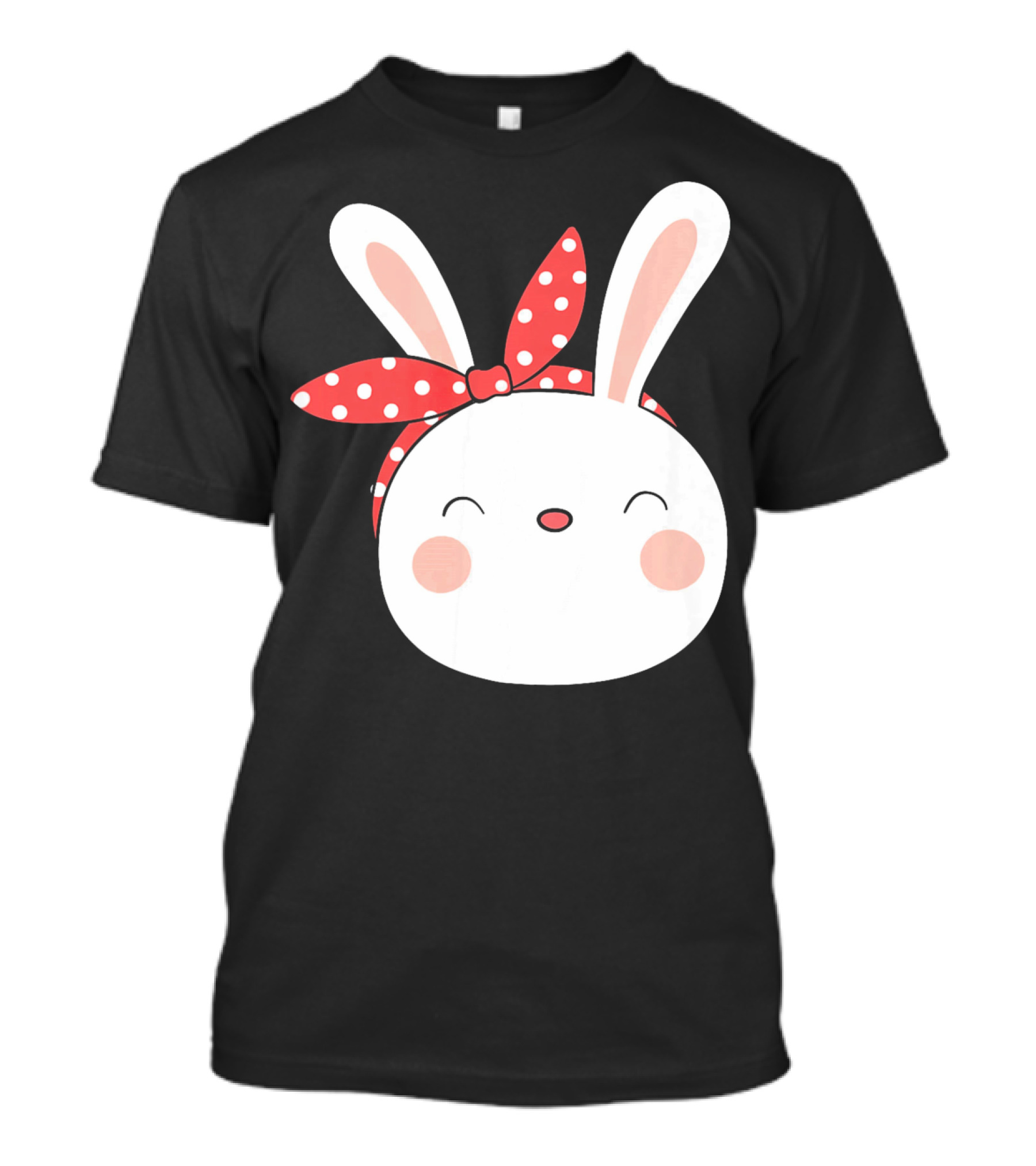 Easter Bunny With Polka Dot Headband T-Shirt