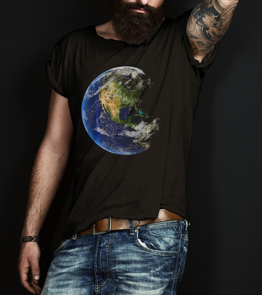 Planet Earth North America Globe T-Shirt