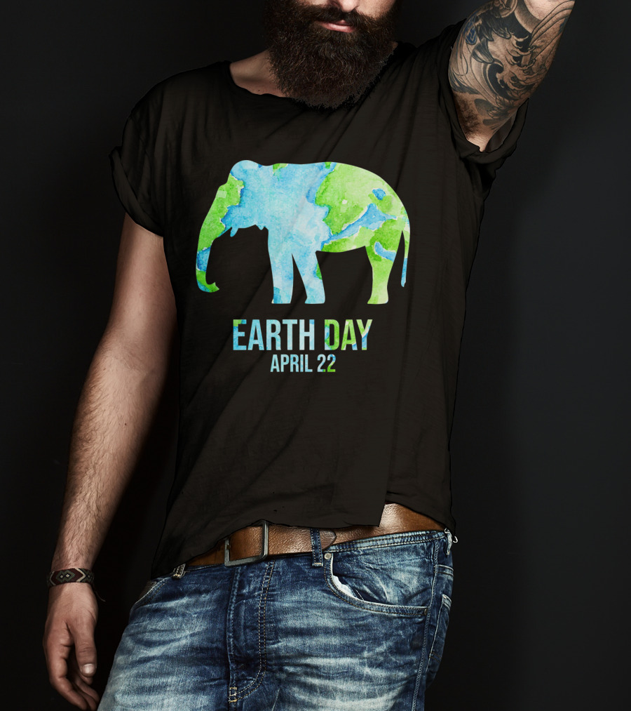 Earth Day April 22 Elephant School Event T-Shirt