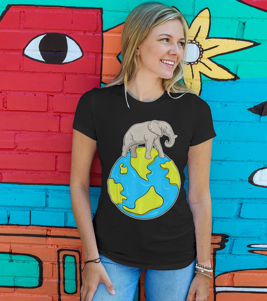 Celebrate Every Day Earth Elephant T-Shirt