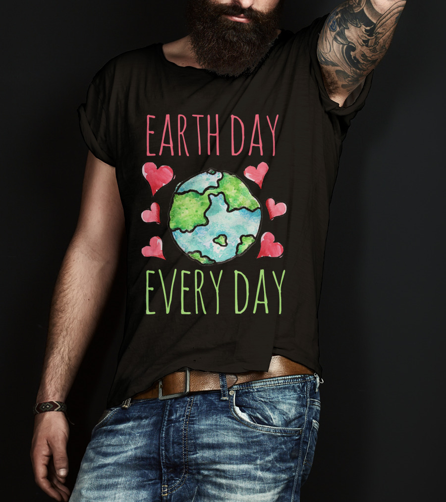Earth Day Every Day Cute Earthy Heart T-Shirt