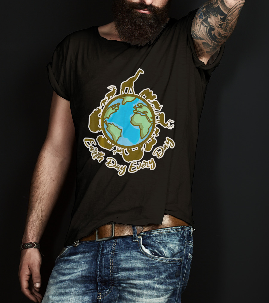 Earth Day Every Day With Animal World T-Shirt