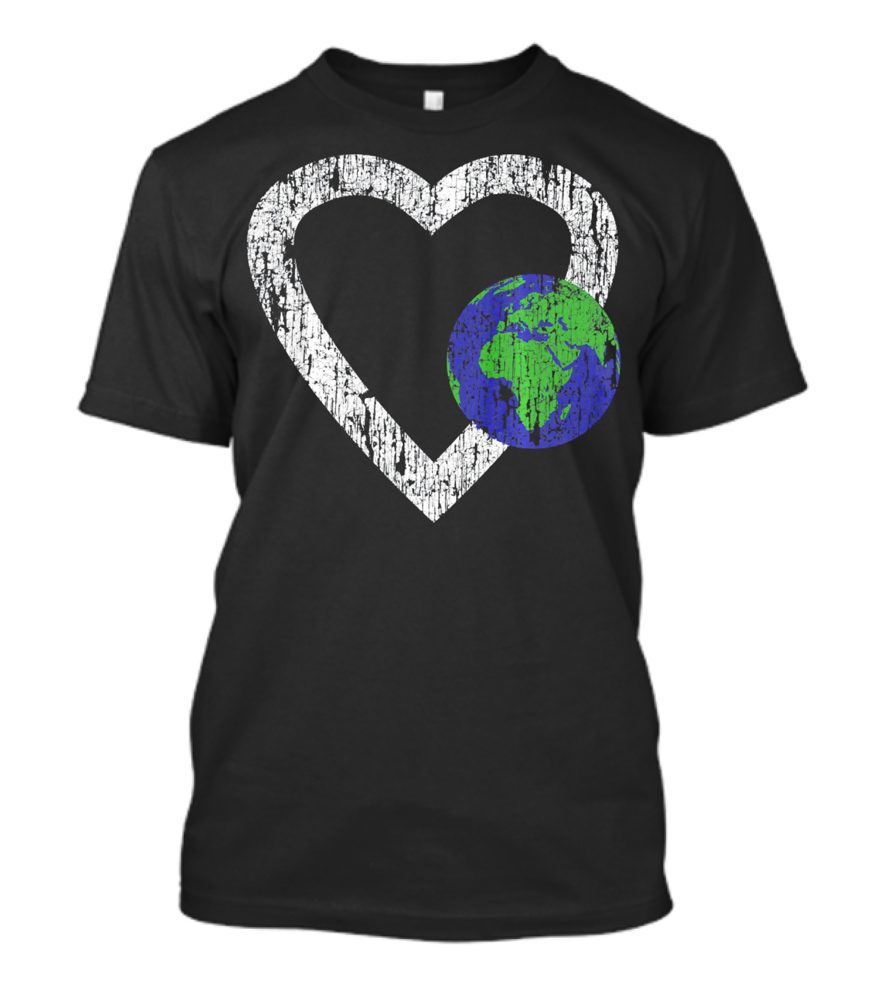 I Love Planet Earth Day Climate Change Heart World T-Shirt