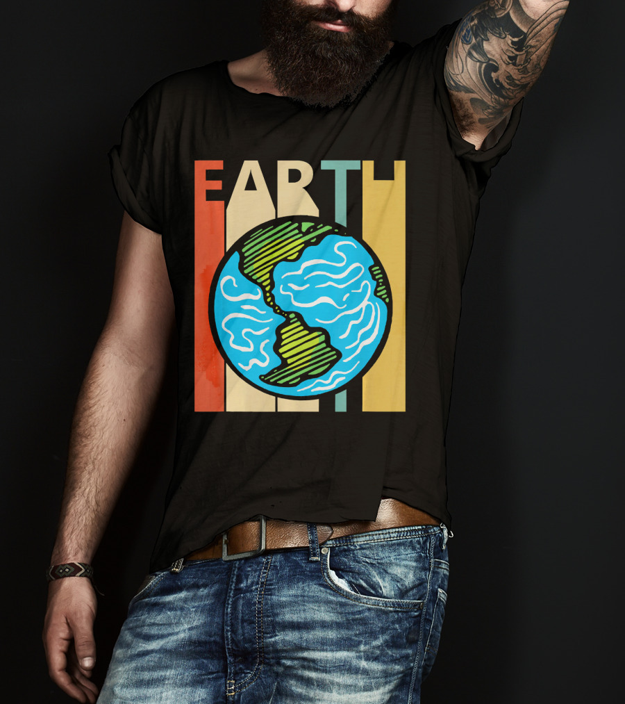 Earth Vintage Retro Planet Earth Astronomy T-Shirt