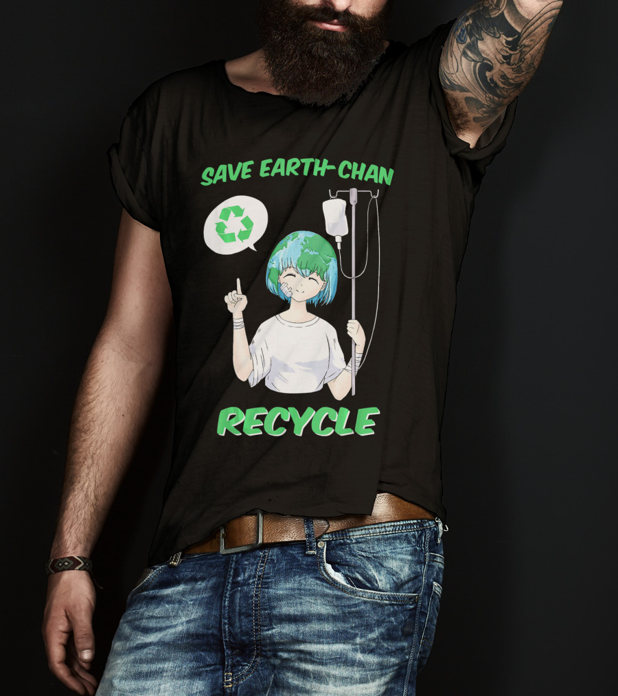 Save Earth-chan Recycle Earth Day T-Shirt