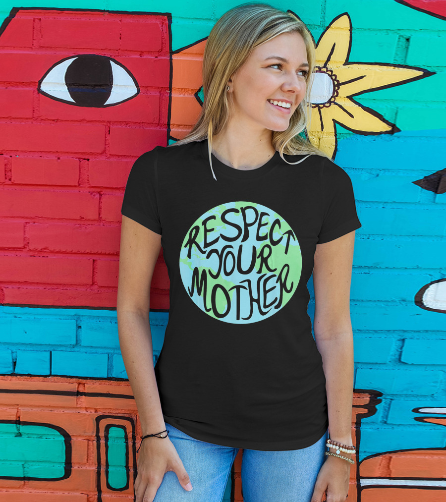Respect Your Mother Hand Drawn Earth T-Shirt