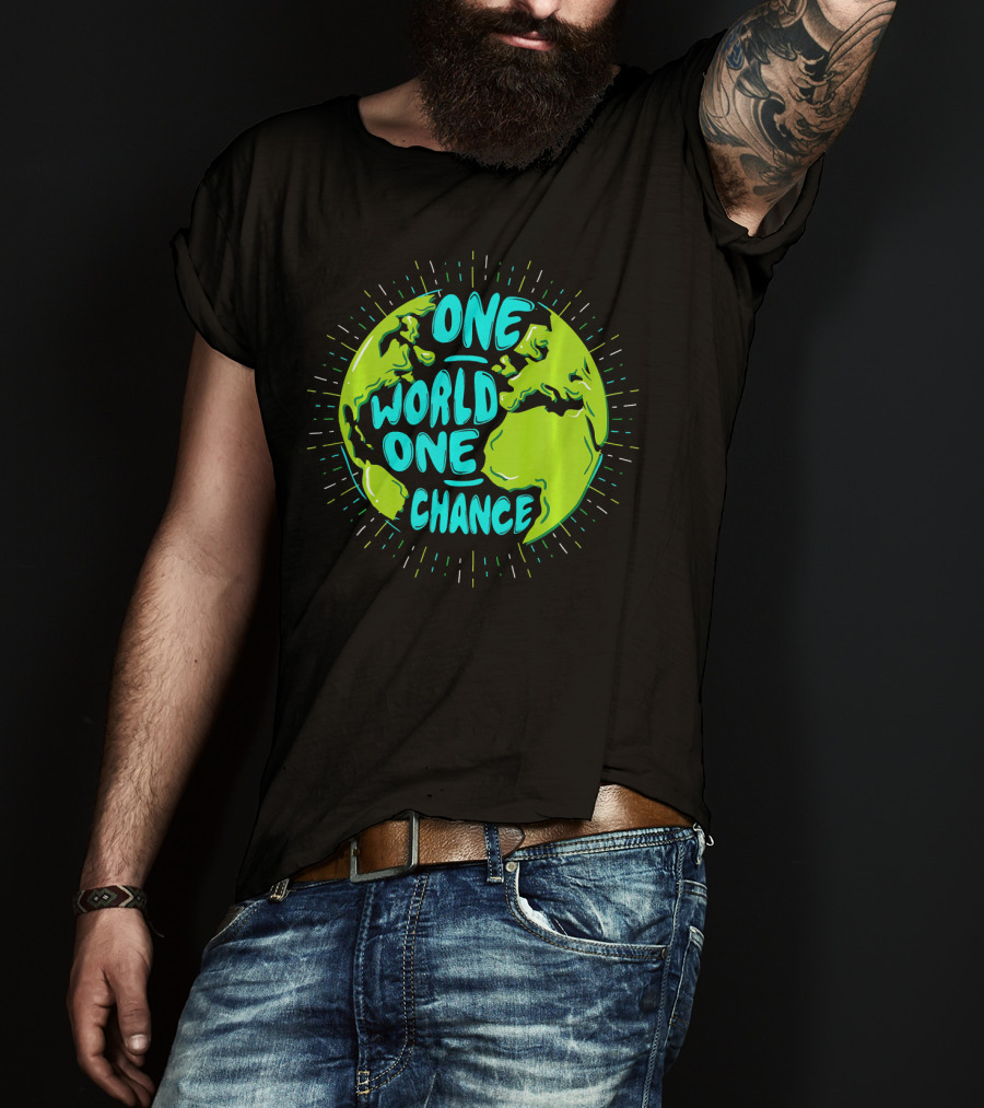 One World One Chance Planet Earth Climate Protection T-Shirt