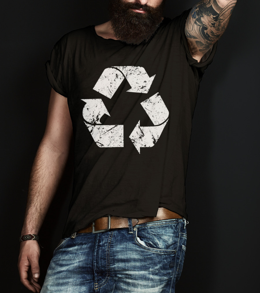 Earth Day Vintage White Recycle T-Shirt