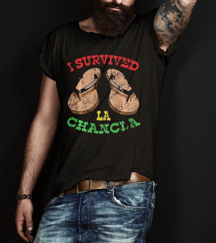 I Survived La Chancla Mexico Cinco Sandals T-Shirt