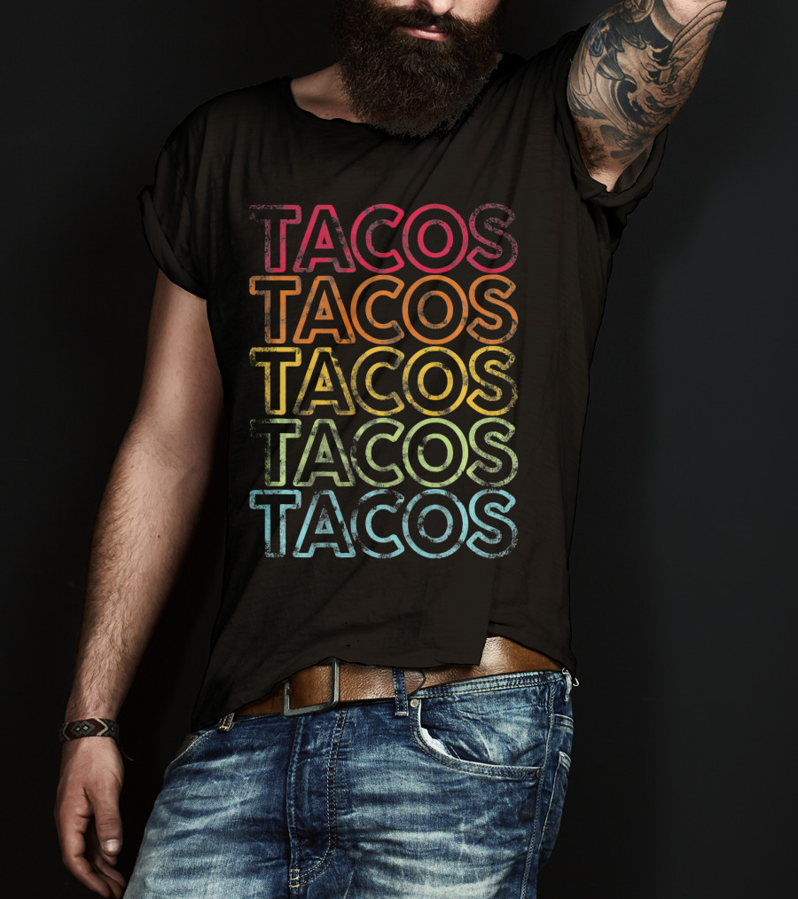 Tacos Vintage Retro Cinco De Mayo T-Shirt