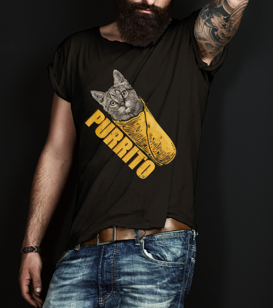 Purrito Cat Burrito Mexican Food Funny Purrito T-Shirt