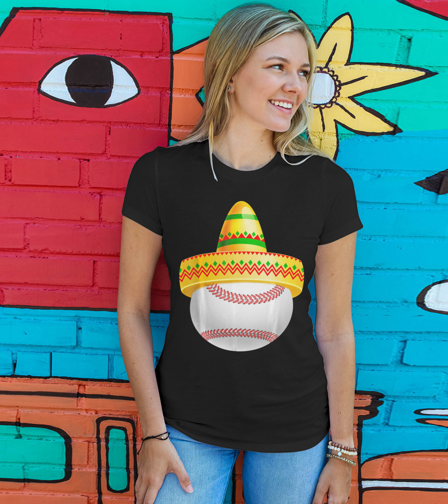 Cinco De Mayo Baseball Sombrero For Mama T-Shirt