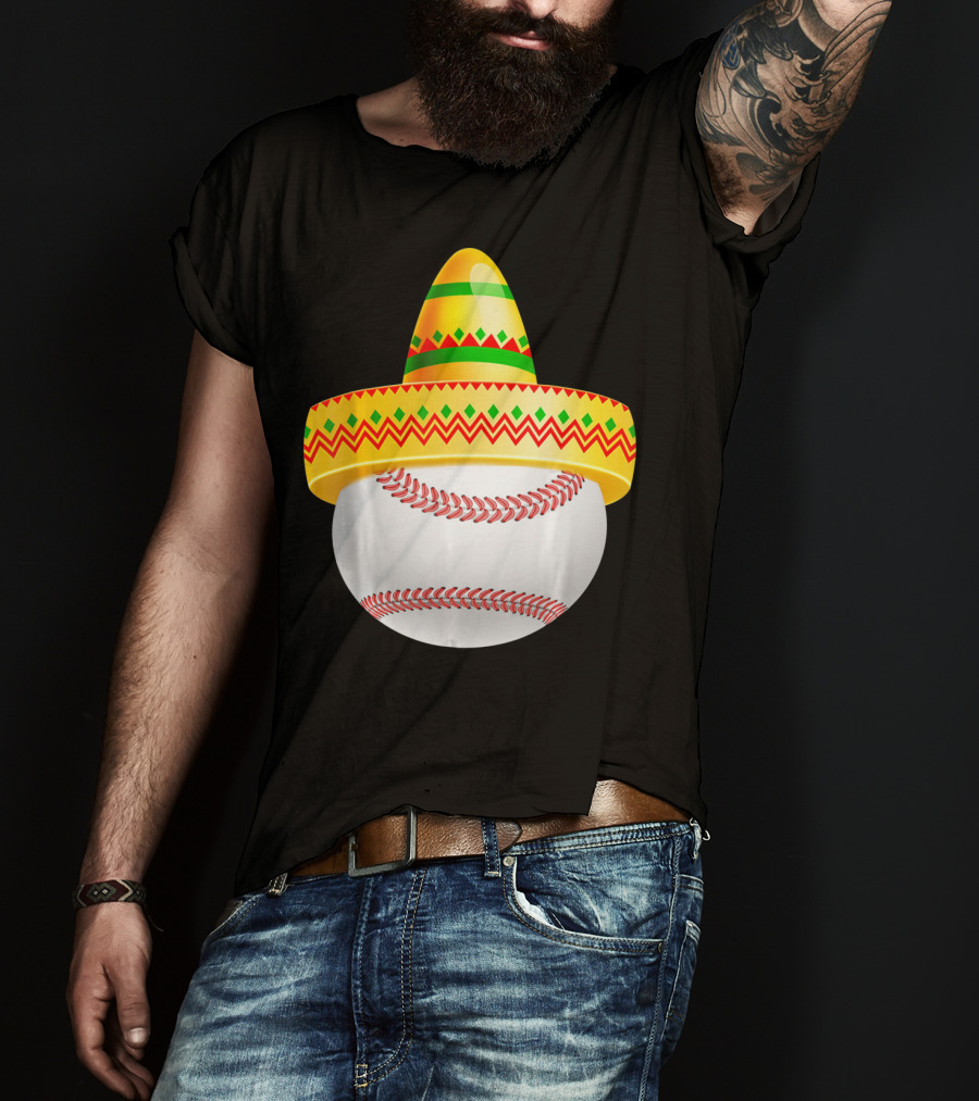 Cinco De Mayo Baseball Sombrero For Mama T-Shirt