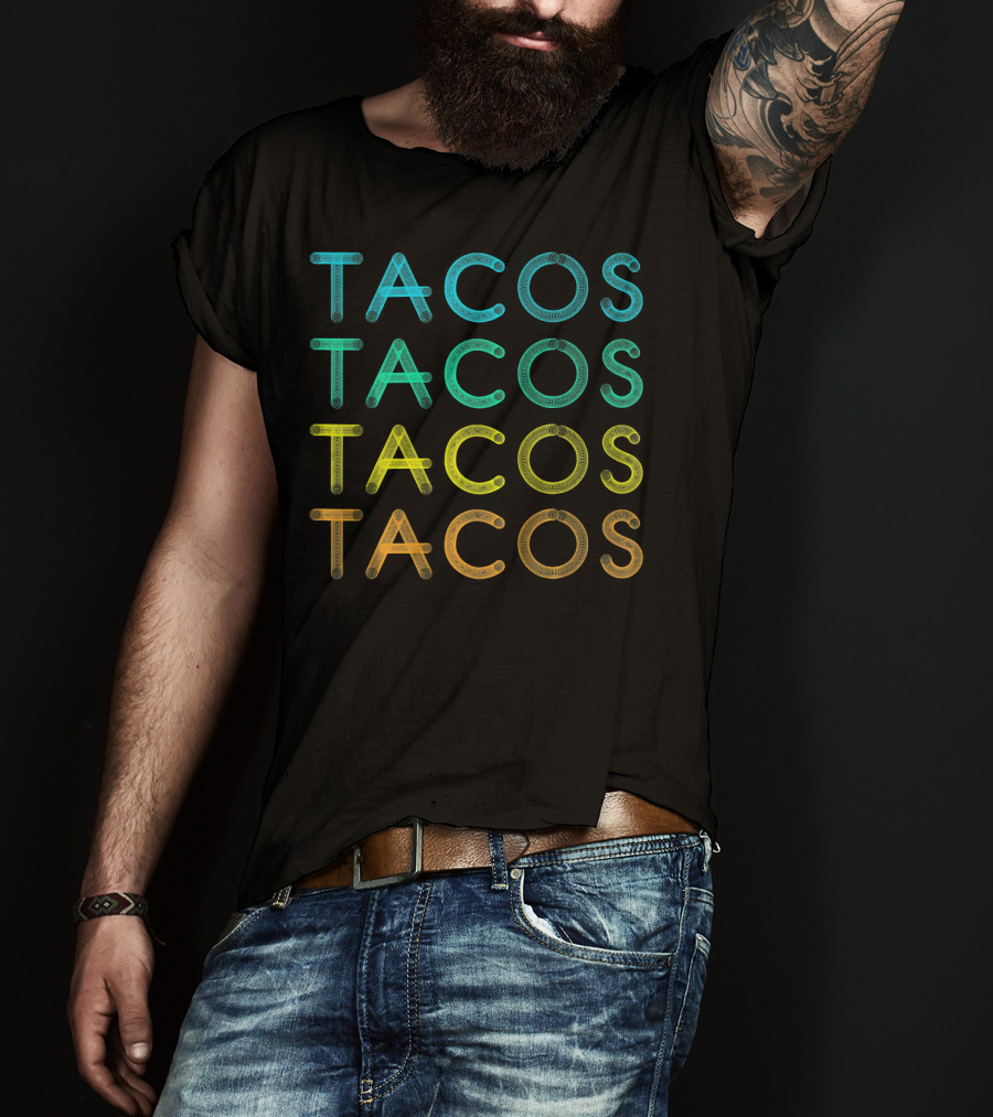 Vintage Tacos Lover Cinco De Tacos Fiesta T-Shirt