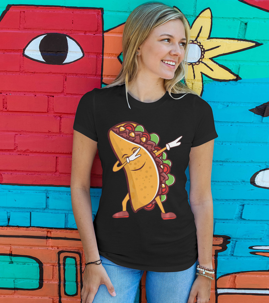 Dabbing Taco Cinco De Mayo Mexican Food T-Shirt