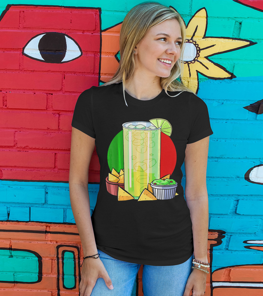 Funny Cinco De Mayo Tequila Guacamole Nachos Lime Fiesta T-Shirt