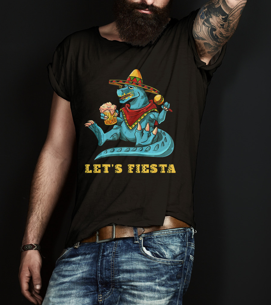 Cinco De Mayo Let's Fiesta Rex Dinosaur T-Shirt