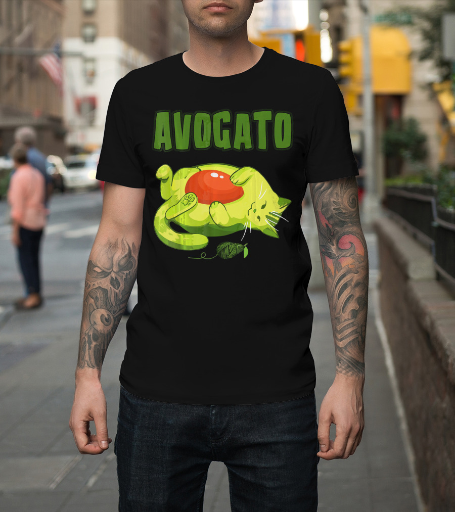 Avogato Cinco De Mayo Funny Meow Avocado Mexico T-Shirt