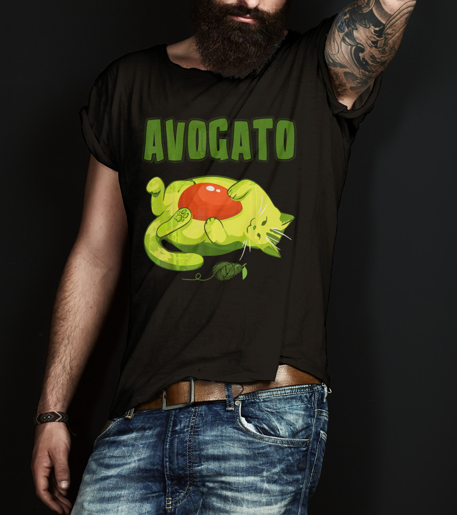 Avogato Cinco De Mayo Funny Meow Avocado Mexico T-Shirt