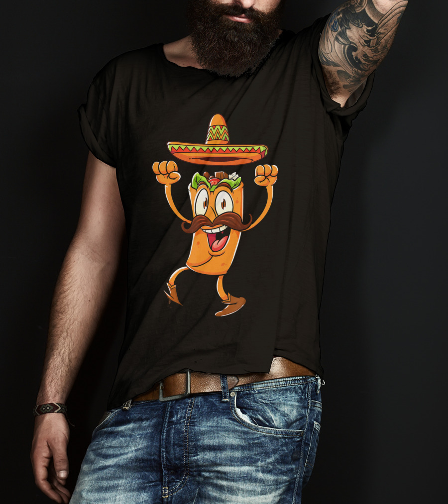 Kids Taco Sombrero Cinco De Mayo Fiesta T-Shirt