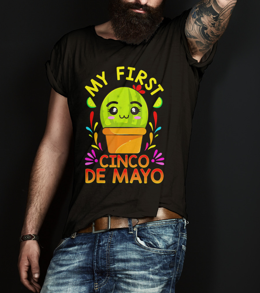 My First Cinco De Mayo Cute Cactus Baby T-Shirt