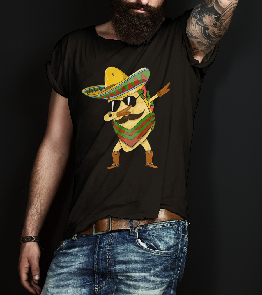 Dabbing Taco Sombrero Cinco De Mayo T-Shirt