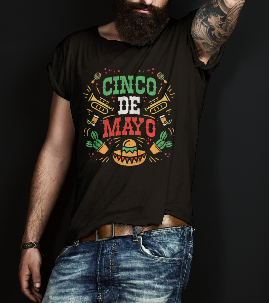 Cinco De Mayo Music Festival Party Funny Mexican T-Shirt