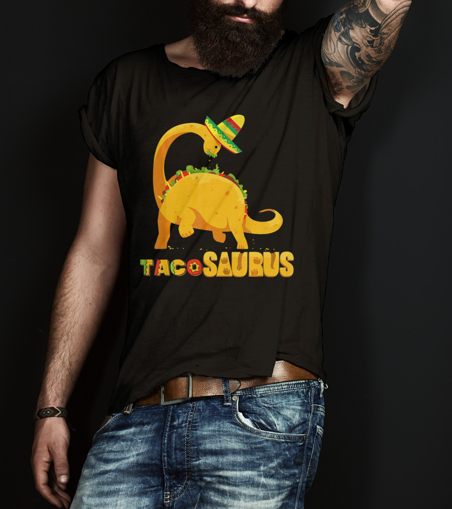 Tacosaurus Funny Cinco De Mayo Mexican Taco Dino T-Shirt