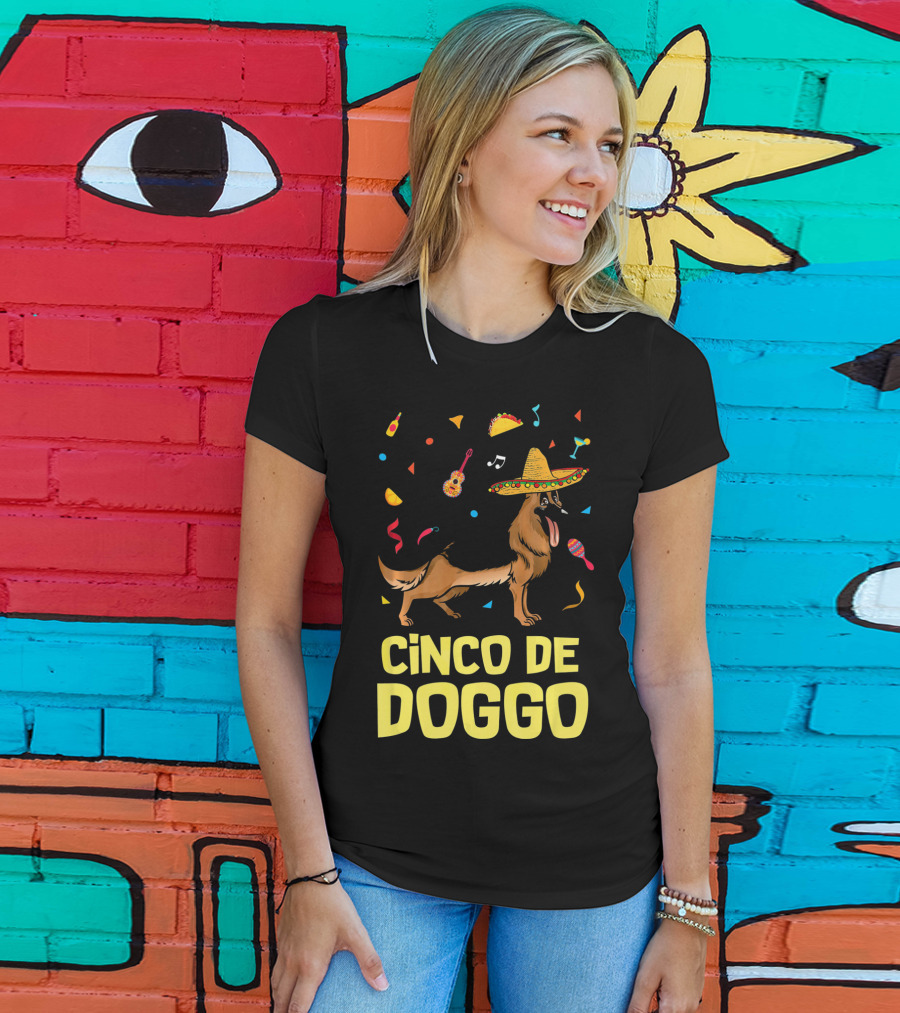 Cinco De Doggo Taco Sombrero German Shepherd T-Shirt