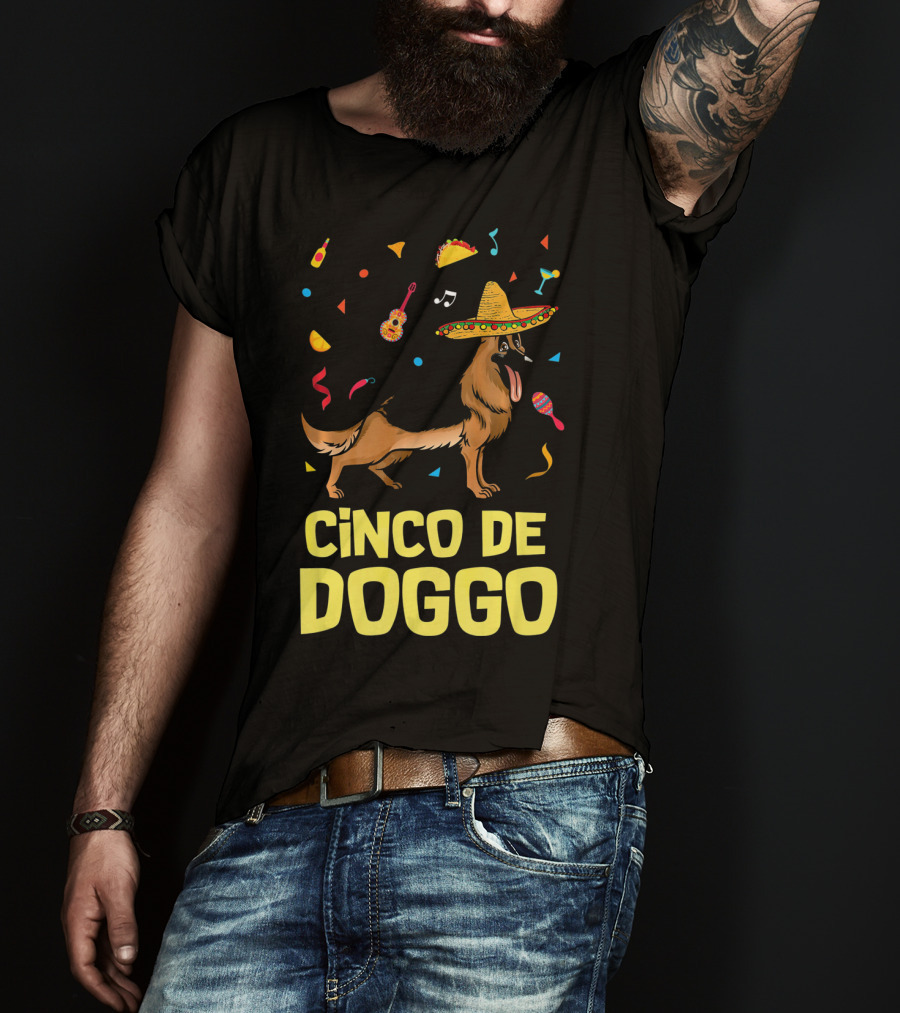 Cinco De Doggo Taco Sombrero German Shepherd T-Shirt