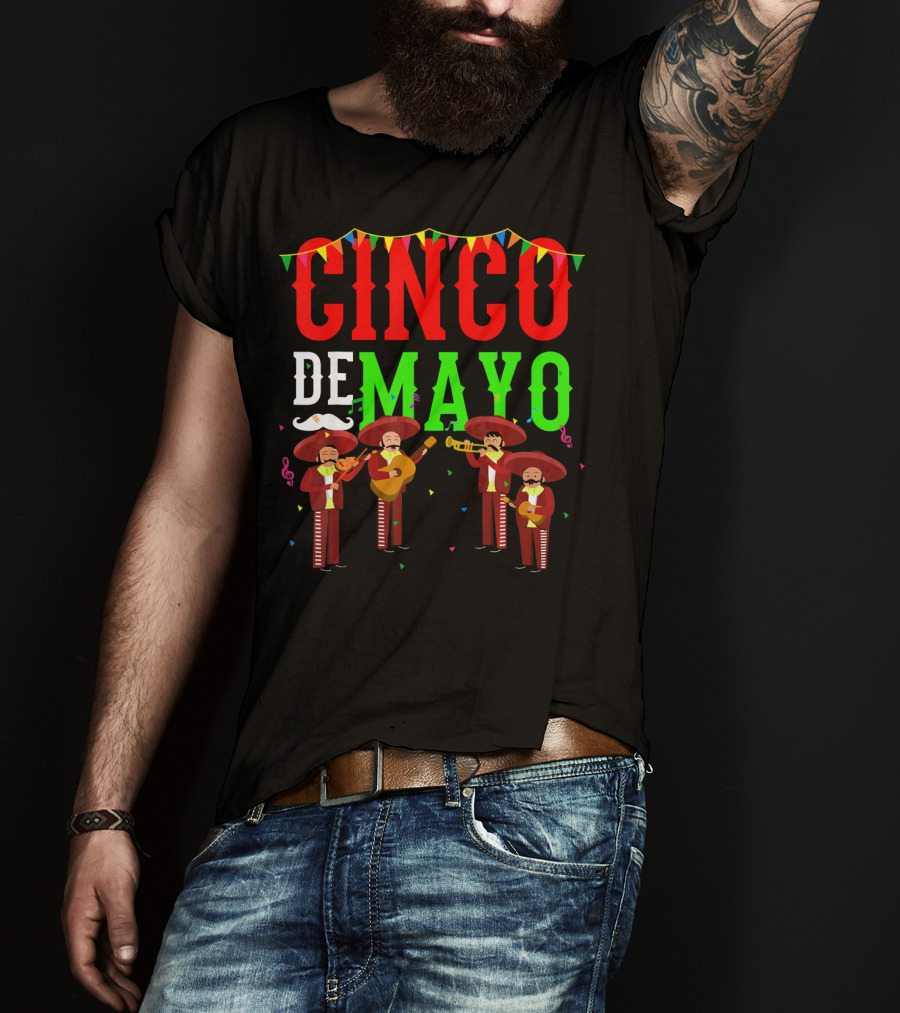 Cinco De Mayo Mariachi Men Mexico T-Shirt