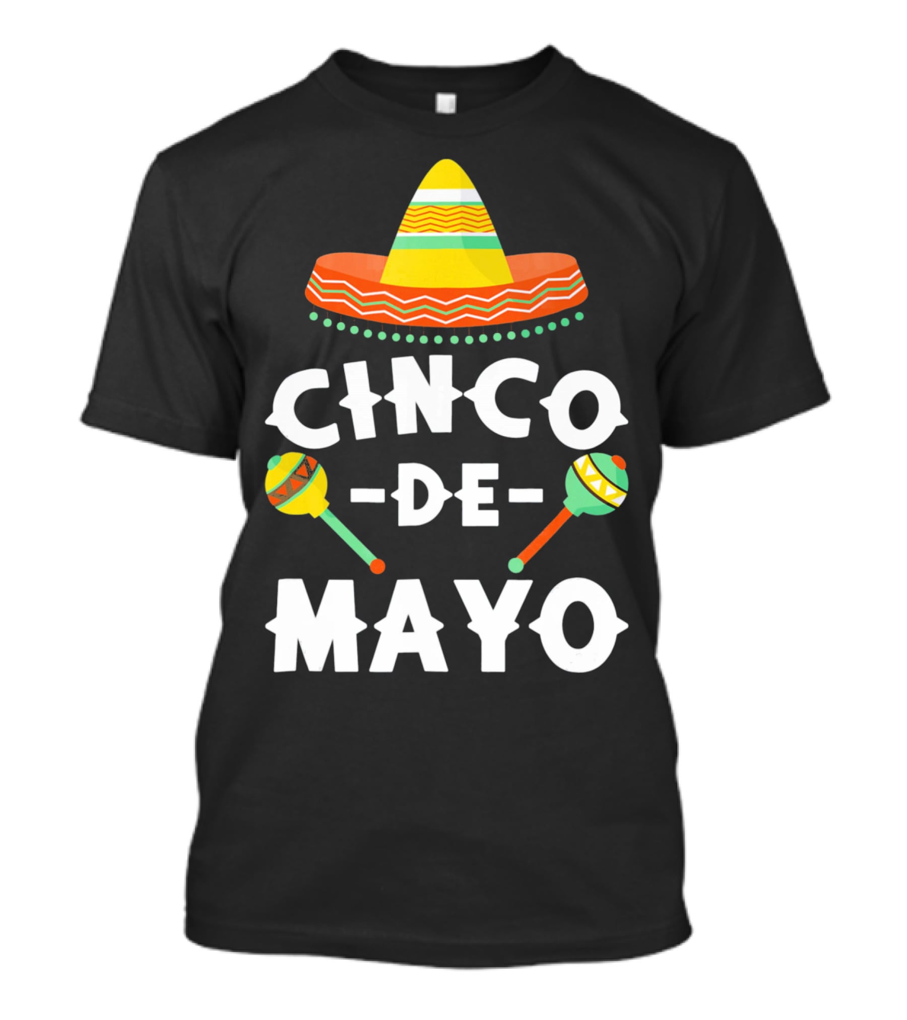 Cinco De Mayo Sombrero And Maracas T-Shirt