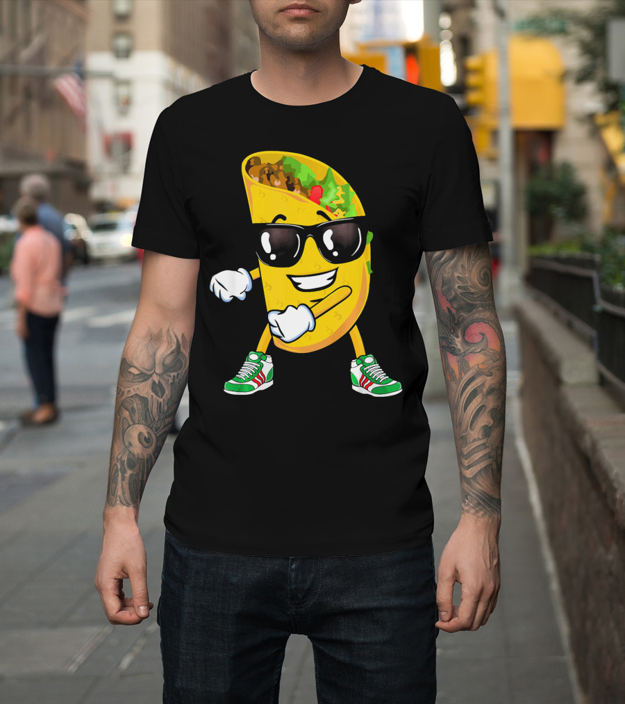 Flossing Taco Floss Like A Boss Sunglasses Cool Moves Sneakers T-Shirt