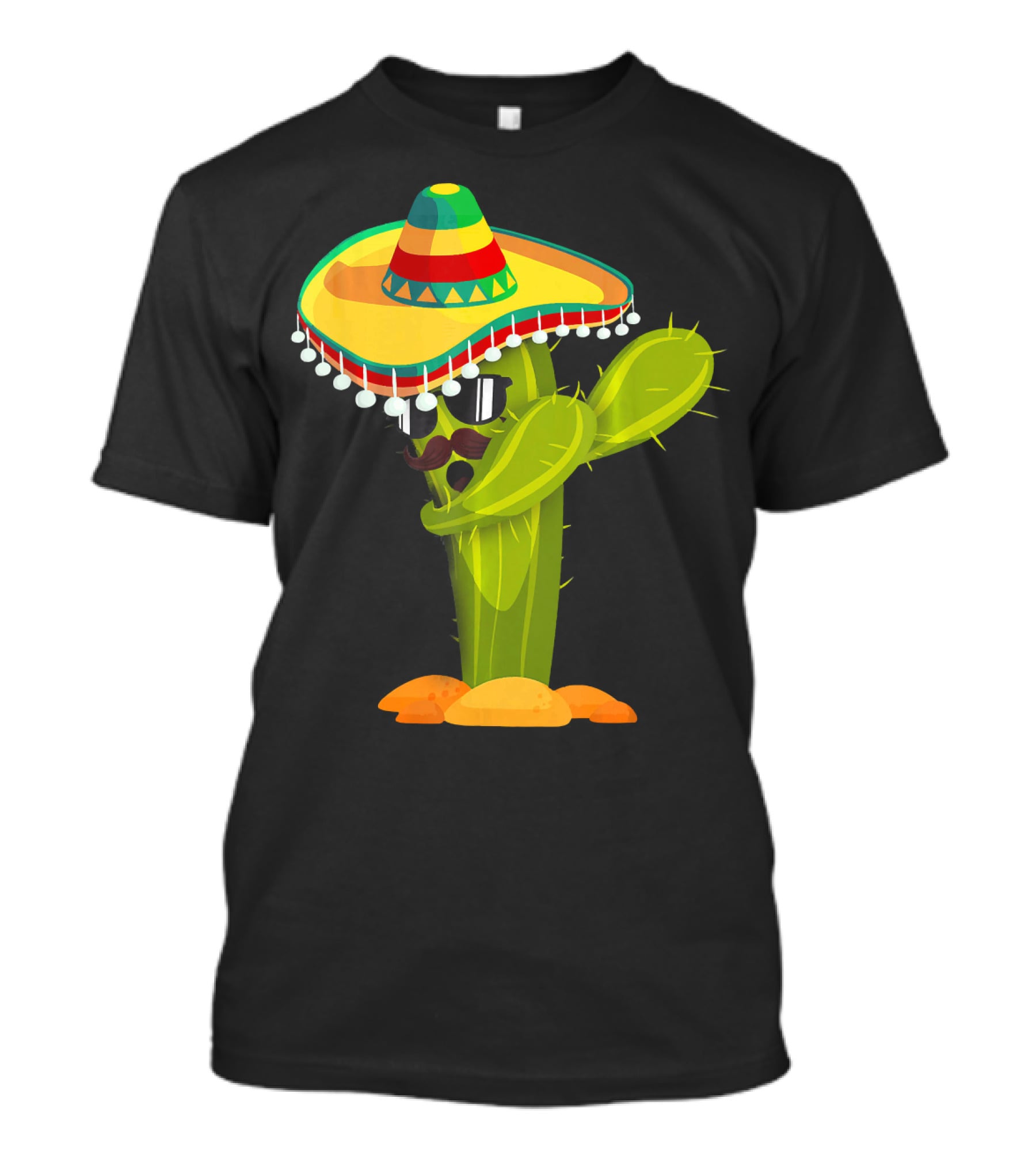 Cinco De Mayo Dabbing Cactus Sombrero Boy T-Shirt