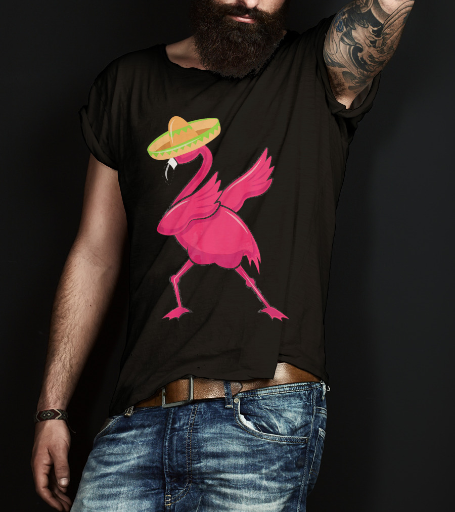 Flamingos De Mayo Cinco De Mayo Sombrero T-Shirt