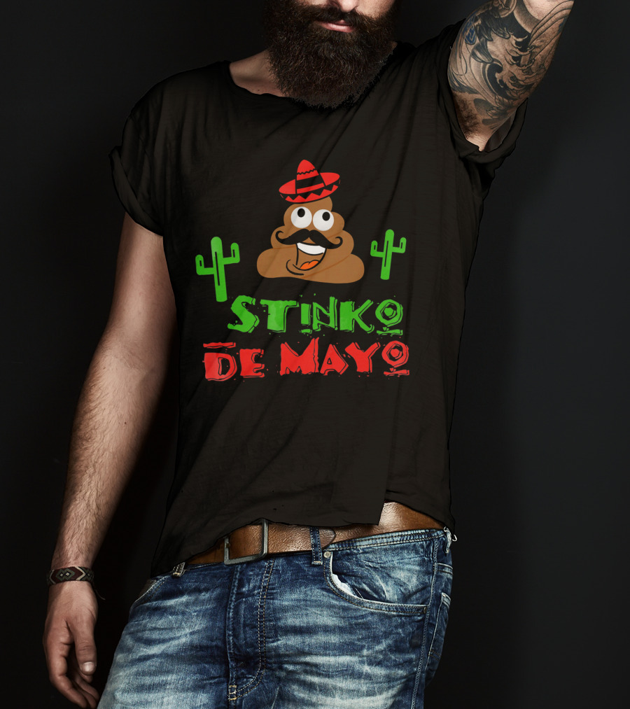 Stinko De Mayo Emoji Cactus Fun T-Shirt