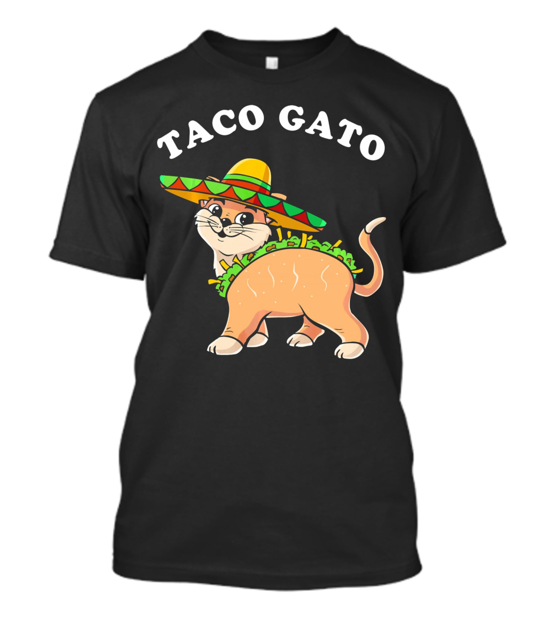 Taco Gato Sombrero Funny Cinco De Mayo Cat T-Shirt