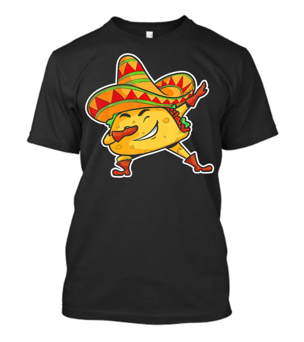Dabbing Taco With Sombrero Cinco De Mayo T-Shirt