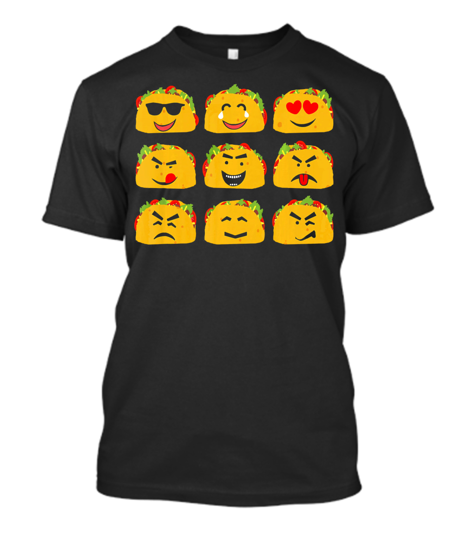 Taco Faces Emoji Cinco De Mayo Mexican T-Shirt