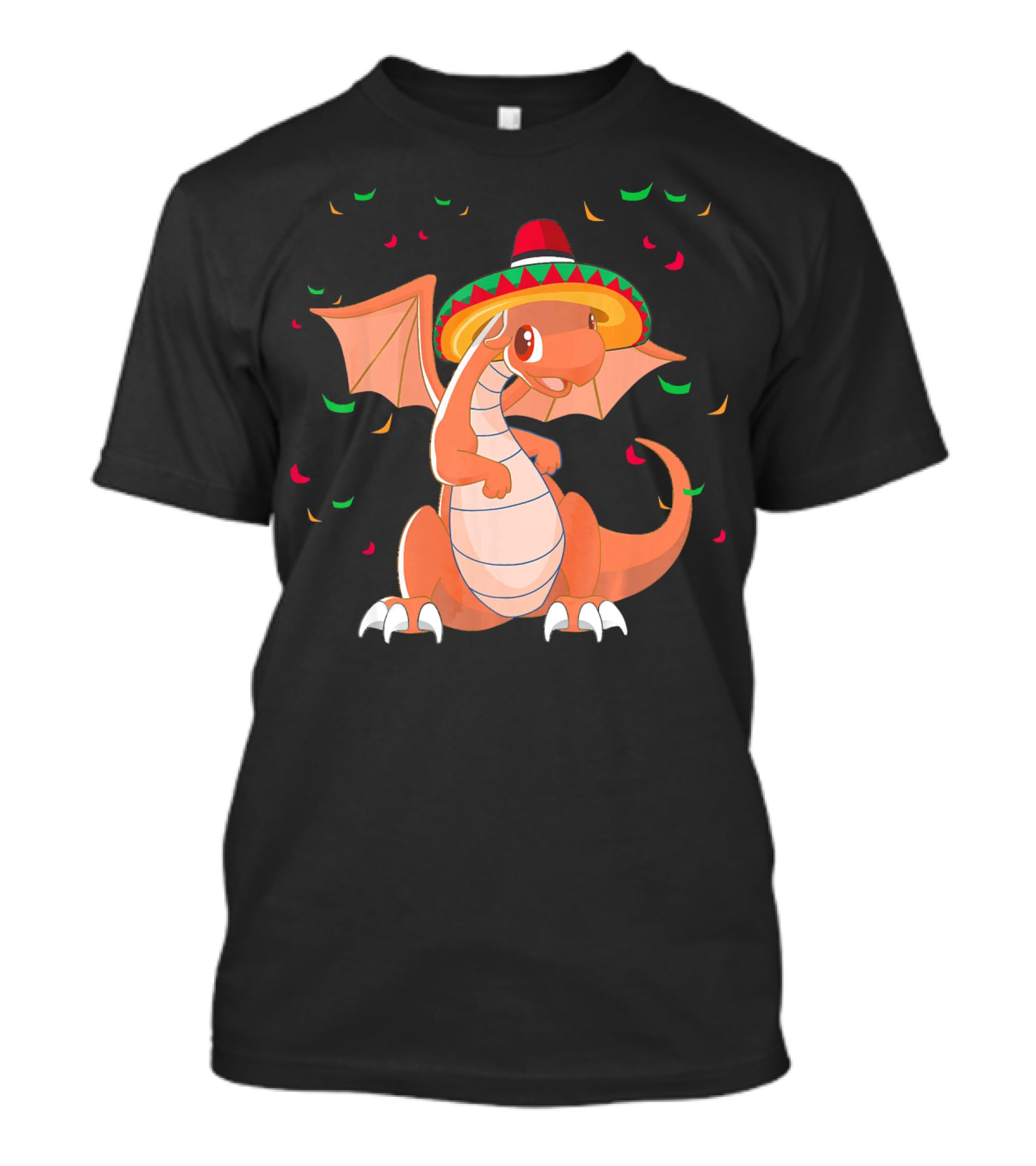 Cute Dragon Cinco De Mayo Celebrations With Sombrero T-Shirt